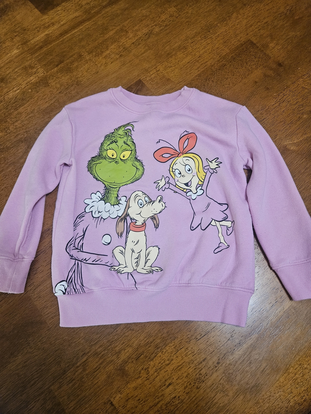 Hybrid Apparel Pink Grinch & Cindy Lou Who Graphic Sweatshirt